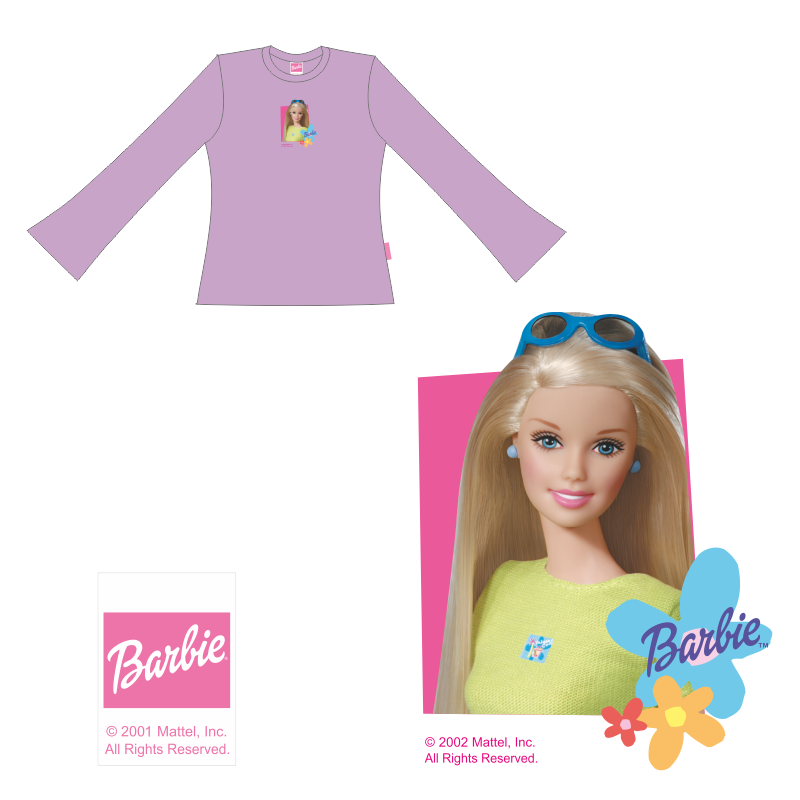 bluzki z lalką Barbie