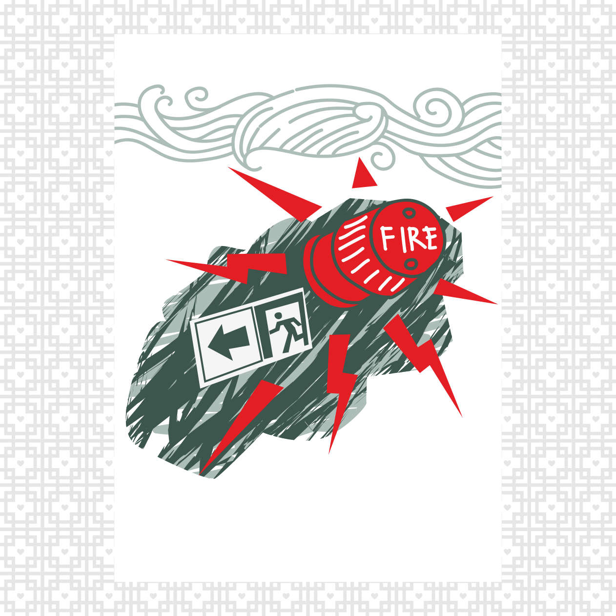 książka z ilustracjami alarm pożarowy