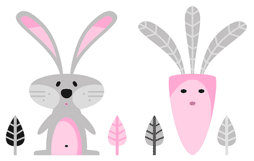 rysunek zajaca i marchewki