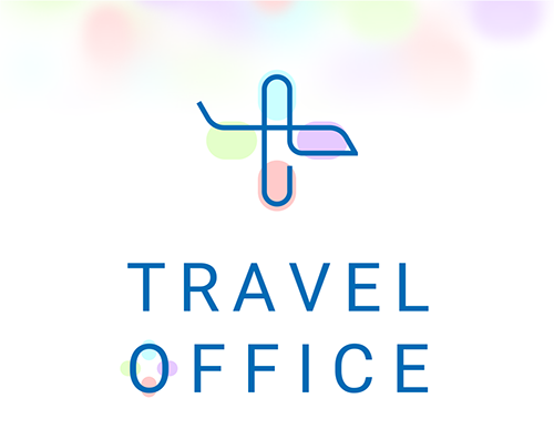 logo do bura podróży, stylizowany samolot