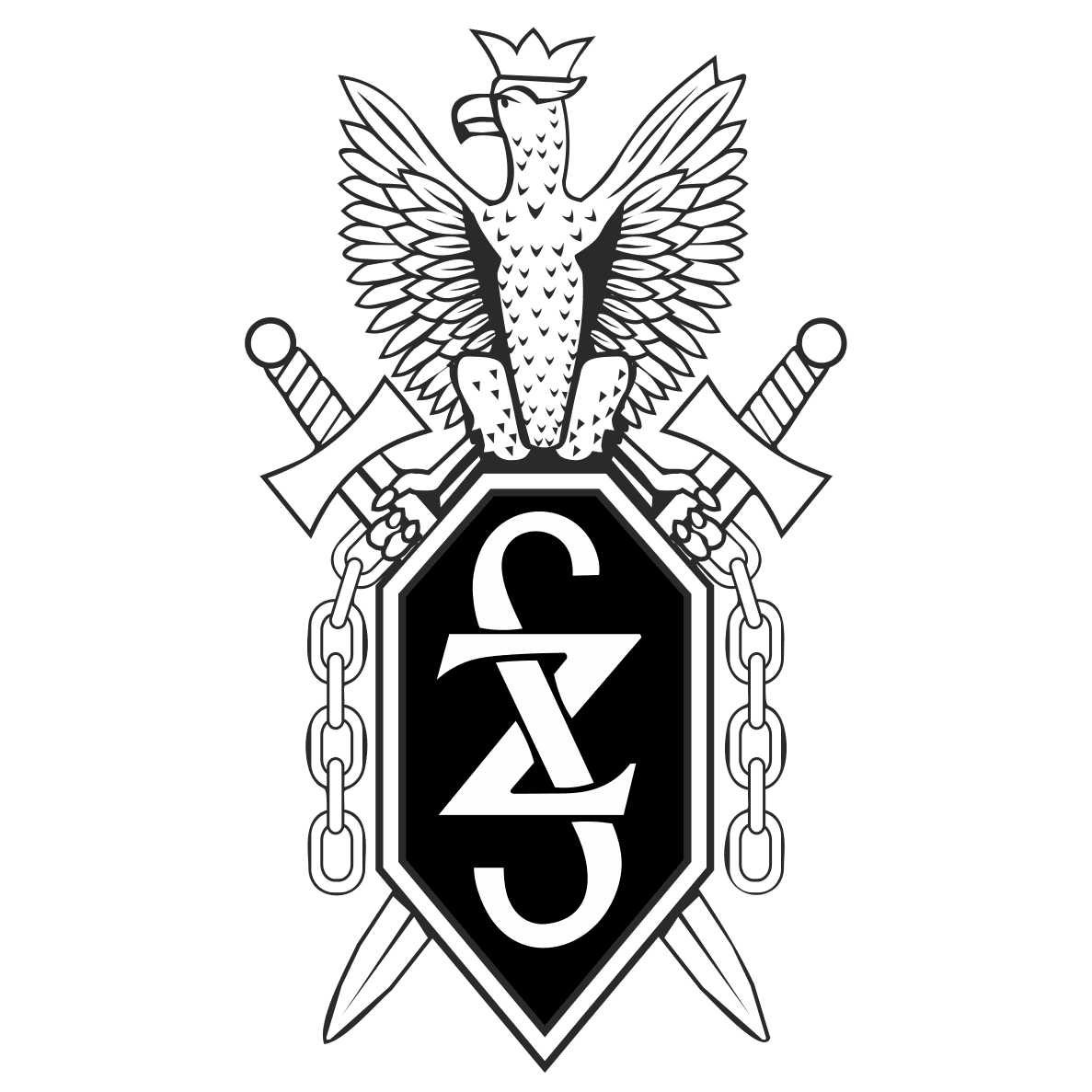 Logo zwiazku Sybiraków czarno-białe