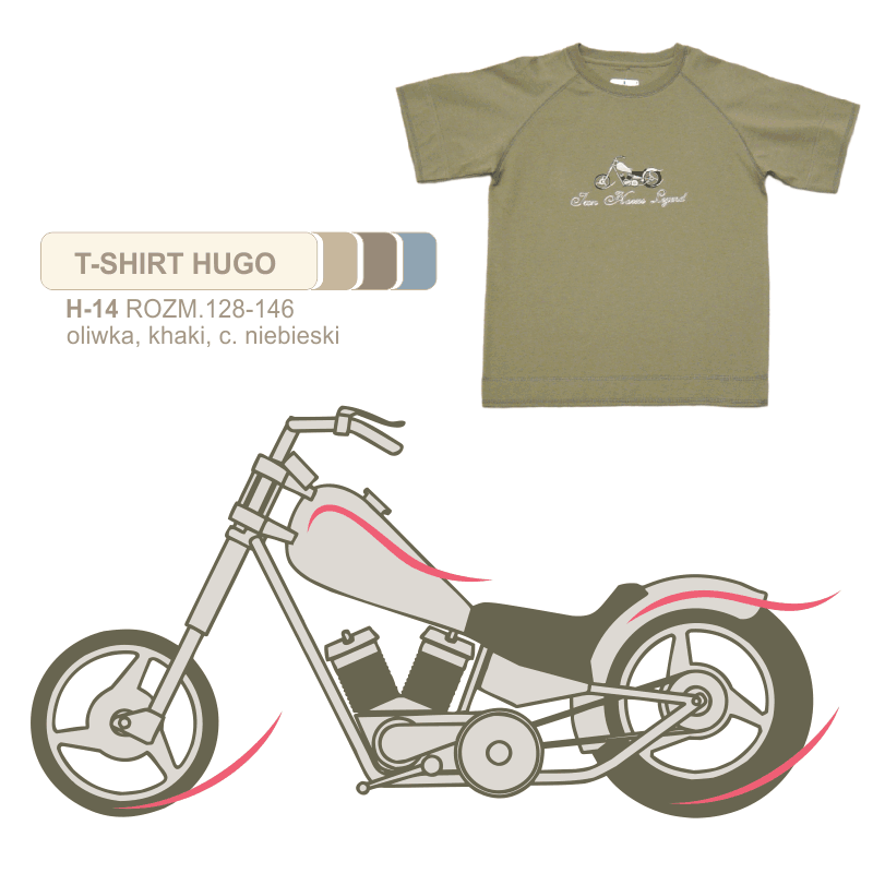 motocykl nadruk na koszulkach